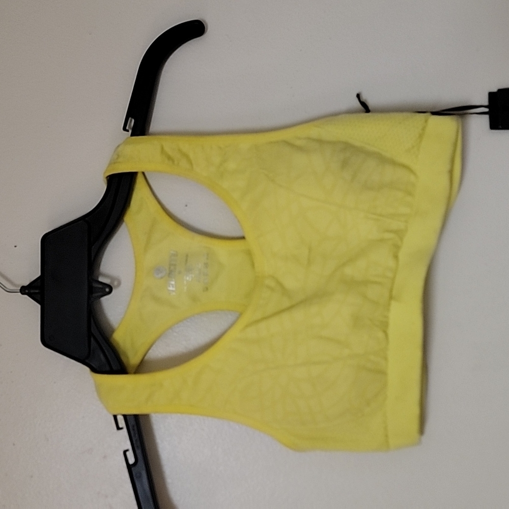Velocity Heather Neon Lime Sport Bra Medium